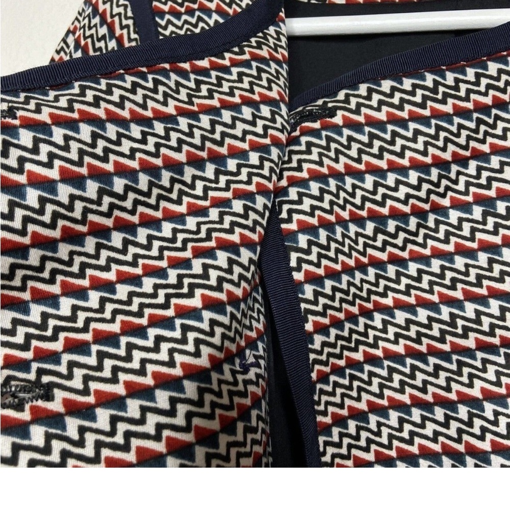 NWOT Elizabeth and James Freddie Zig Zag Linen Blend Jacket Sz 8 MSRP $495 - Picture 6 of 10